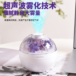 Ultrasonic <b>Humidifier</b> With Led Night Light Mini Desk Aromatherapy Diffuser For Bedroom Portable Usb Powered Less Than 0.5L - Product Image 5