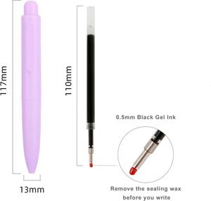 Mini stylos de poche à écriture fluide et séchage rapide, encre noire 0,5 mm, cadeau idéal, stylo pour journalisation, fournitures de bureau pour femmes et hommes - Product Image 4