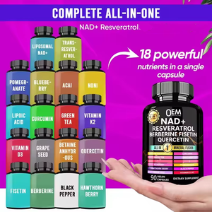 OEM hepsi 1 lipozomal NAD + resverquerl Quercetin Berberine kapsül takviyesi NAD kapsül takviyesi - Product Image 6
