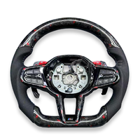 Volant de voiture en fibre de carbone forgée personnalisé LCI Retrofit pour BMW G80 M3 G20 G30 X3 G01 X5 G05 G80 G82 G42 G22 G11 M2 M240i