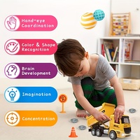 Camion à benne basculante télécommandé YX 1:20, jouets de construction pour garçons, camion à benne basculante RC 2,4 GHz 6 canaux pour garçons de 6 ans et plus, cadeau d'anniversaire pour enfants