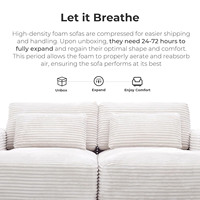 Sofá Cama Individual de Salón con Relleno de Esponja, Comprimido al Vacío, Tipo Nube, Chaise Longue de Lectura, de Pana, Sin Estructura