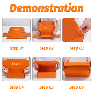 Scatole per spedizioni all'ingrosso in stock, personalizzabili con logo, ecologiche, pieghevoli, in cartone ondulato, con goffratura, resistenti, <span class=keywords><strong>rosa</strong></span>, per abbigliamento - Product Image 5