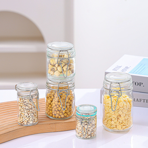 Botella de vidrio sellada de <span class=keywords><strong>150ml</strong></span> con tapa de bloqueo Cerradura de acero inoxidable Hogar Encurtido Limón Pasión Fruta Miel Tarro de vidrio - Product Image 6