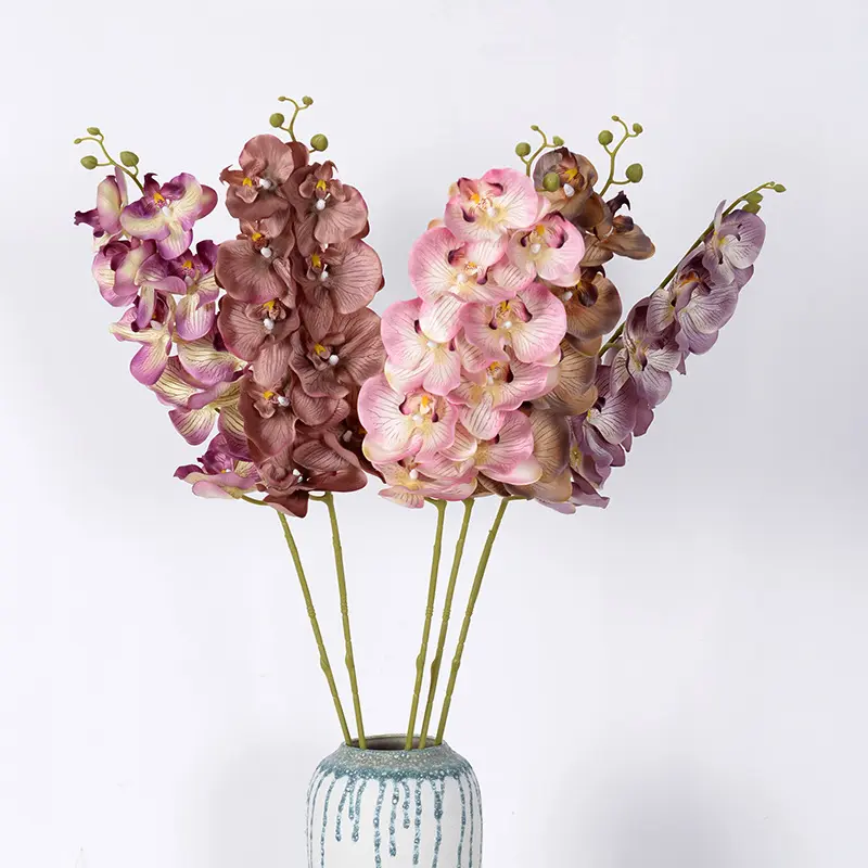 DREA 3D teknoloji yüksek kaliteli evde kullanılan otel dekorasyon ipek çiçekler sonsuza kadar yapay kumaş çiçek