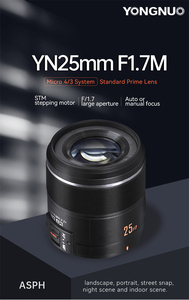เลนส์ YONGNUO YN 25mm F1.7M 25mm STM คุณภาพดี สำหรับ Panasonic และ Olympus M4/3 Mount G95 <span class=keywords><strong>GF9</strong></span> GX9 เลนส์มาโครรูรับแสงกว้าง AF สำหรับกล้อง - Product Image 5