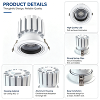Plafonnier encastré LED 35W CRI95 CCT réglable anti-éblouissement pour éclairage commercial intérieur