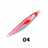 JIGGINGDUKE Leurre en bois en forme de S 10g/15g/20g Jig à pas lent pour la pêche à la truite Leurre en métal imprimé