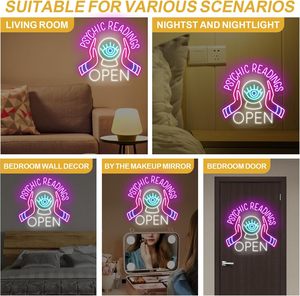 Lectures psychiques Open Neon Sign, Palm Reader Wall Light, Home Wall Decor, Yoga Led Sign Custom Neon Lights Signs - Product Image 3