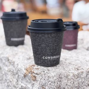 Gobelets à café en papier biodégradables, écologiques, recyclables, à paroi simple, imprimés sur mesure, imperméables, pour les cafés - Product Image 1