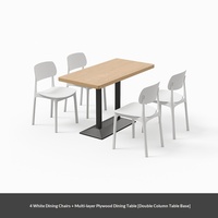 Tables et chaises de restaurant, ensembles commerciaux pour les cafétérias d'entreprise, les écoles, les restaurants de restauration rapide, les snack-bars, les boutiques de nouilles, les salons de thé