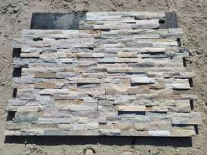 Design moderno Beige ardesia cultura parete <span class=keywords><strong>piastrelle</strong></span> di pietra naturale sottile impiallacciatura di pietra antiacido esterno esterno pannelli di rivestimento Modulare - Product Image 4