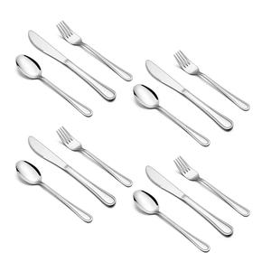 Vaisselle Ensemble de Couverts Ensemble de Style Moderne Ensemble de Luxe Vaisselle Royale Or Cuillère de Mariage Couverts Argent - Product Image 5