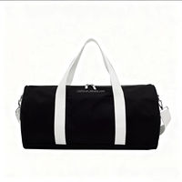 Sac de week-end en toile bleue robuste avec logo personnalisé, grand sac de sport, sac de sport, sac de voyage en toile léger de qualité supérieure