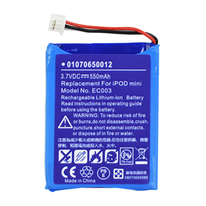 แบตเตอรี่ EC003 EC007สำหรับ iPod <span class=keywords><strong>mini</strong></span> 1 <span class=keywords><strong>2</strong></span> A1051 M9805 4GB MP3/4 1st เจน2ND ชาร์จได้ MP4แบตเตอรี่ Li-ion - Product Image 1