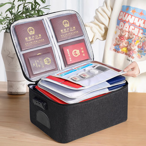 Multi Functional Waterproof Document Storage Bag Large Capacity Travel Passport Organizer Handbag For Trip - Product Image 1