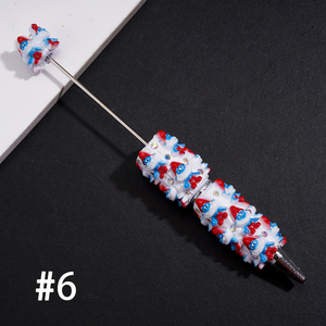 Stylo Rotatif Perlé Personnage Féerique, Design Chapeau <span class=keywords><strong>Rouge</strong></span> avec Perles Gemmes, Stylo Bille DIY à Perler pour Cadeau Étudiant, Vente en Gros - Product Image 5