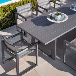 Ensemble de table à manger de luxe pour jardin extérieur en aluminium moulé - Product Image 6