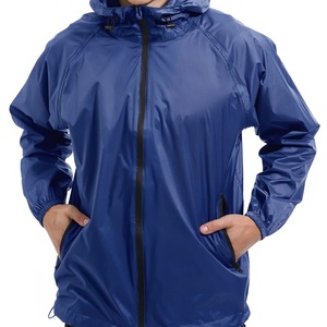 Packable Lightweight <b>Waterproof</b> Running Rain <b>Jackets</b> Breathable Custom Print Logo Outdoor Hiking Clothing Stand Zipper - Product Image 2