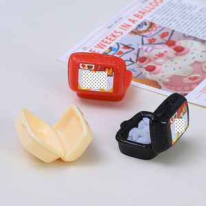 Scatole Porta Pranzo Miniatura a Forma di Gatto, Decorazioni in Resina, Artigianato per Mini Cucina, Simulazione Cibo - Product Image 4