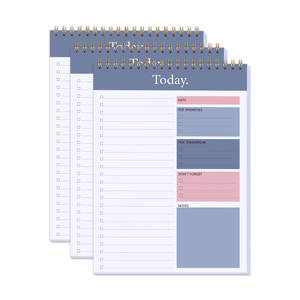 A5 Hot Sale Custom Printing Inner Pages Gold Spiral Daily Planner Memo <b>Notepad</b> - Product Image 2