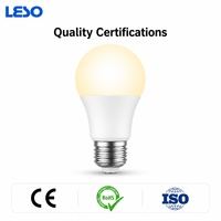 Bohlam LED WiFi Pintar 2.4G 9W 800LM E26 2700K-6500K RGB CCT Aplikasi 5-Kanal Dapat Diredupkan Kontrol Suara Penggunaan Rumah & Luar Ruangan