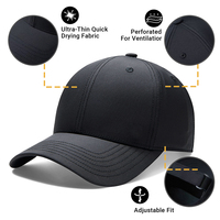 Gorra de Béisbol Deportiva de Secado Rápido y Transpirable con Bordado Personalizado, Venta al Por Mayor OEM ODM, Fuente Verificada