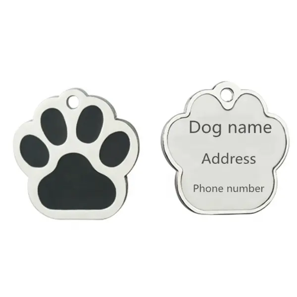 Custom claw shape dog tag metal pet ID tag