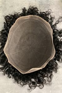 Système capillaire <span class=keywords><strong>ondulé</strong></span> HZ094, 100% cheveux humains naturels, toupet pour <span class=keywords><strong>homme</strong></span>, base en dentelle complète, toupet naturel pour <span class=keywords><strong>homme</strong></span> en stock, prix de gros - Product Image 2