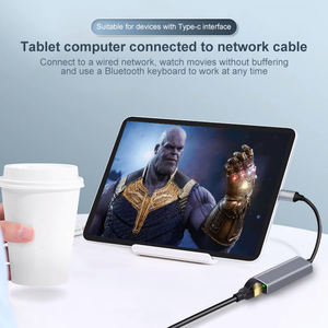 Adaptador de red USB 3,1 tipo C RJ45 Ethernet LAN Thunderbolt 3 Compatible con 1000 Mbps Producto de computadora portátil con cable externo en existencia - Product Image 2