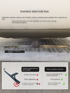 2024 nouveau canapé sectionnel en cuir de vachette italien convertible rétro salon couche supérieure minimaliste pour centre commercial - Product Image 5