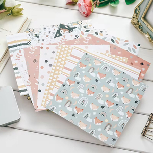 Papier de scrapbooking personnalisé avec motif de petit renard, papier de conception, <span class=keywords><strong>origami</strong></span>, papier de fond, fabrication de cartes, bricolage, papier de scrapbooking artisanal - Product Image 1