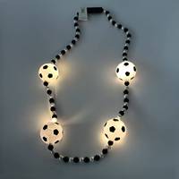 Collier de perles de ballon de football lumineuses LED en gros - ABS Mardi Gras Ramadan Cadeaux de fête de remise de diplôme pour les fans de sport
