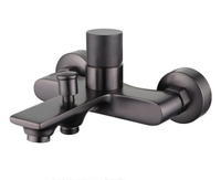 Luxe brossé salle de bain bain douche robinet douche mitigeur mural salle de bain robinet avec ensembles de douche