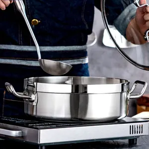 Direct Selling Food Food Grade 304 Stainless Steel Cookware Induction Cooking Pot Multipurpose Hot Pot Soup Pot With Divider