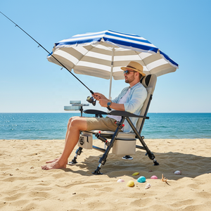 <span class=keywords><strong>Sedia</strong></span> da <span class=keywords><strong>Mare</strong></span> <span class=keywords><strong>Pieghevole</strong></span> Portatile Regolabile, Design Moderno, Facile da Trasportare, in Lega di Alluminio, per Spiaggia, Campeggio, Pesca e Attività all'Aperto - Product Image 1