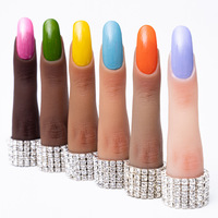 Main d'entraînement en silicone flexible pour la pratique des ongles, manucure, doigt artificiel réaliste pour la pratique des ongles en acrylique