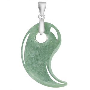 Natural <b>emerald</b> chime <b>pendant</b> in three-dimensional form, ice-grade jade jewelry <b>pendant</b>, S925 silver necklace - Product Image 2