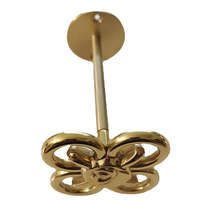 Poignée de meuble en laiton motif trèfle rose, tirette décorative pour tiroir, quincaillerie pour armoire et placard domestique