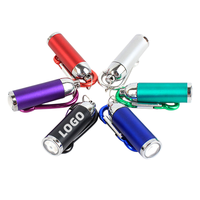 Mini lampe torche LED multicolore avec zoom, 2 modes, porte-clés, lampe de poche en aluminium pour situations d'urgence en extérieur