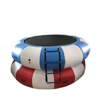 Trampoline aquatique gonflable avec structure en acier, certifié CE, garantie 4 ans, capacité 100-500 kg, pour jeux aquatiques d'été