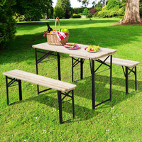 Table et banc de pique-nique pliables en bois pour bière de jardin extérieur, fabricant de 6 pieds