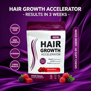 Complément alimentaire LUVVITA aux baies mélangées pour la perte de cheveux, accélérateur de croissance des cheveux sain, gommes à la biotine douces, soins de santé pour femmes adultes - Product Image 1