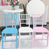 Kursi Plastik PP Tumpuk Model X Cross Back untuk Anak dan Dewasa, Kursi Resin untuk Pesta Luar Ruangan, Acara, Pernikahan, Model Chiavari
