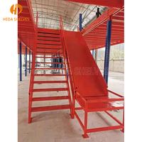 Système de rayonnage de mezzanine multi-niveaux industriel, plateforme de stockage en acier avec escaliers d'accès pour entrepôt