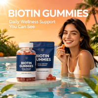 Gummies à la biotine complexe avec vitamine C et zinc, complément alimentaire multi-nutriments pour cheveux, peau et ongles des adultes