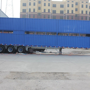 Semi-remorque de transport de bétail, moutons et bovins à ridelles en acier, <span class=keywords><strong>3</strong></span>/4/5 <span class=keywords><strong>essieux</strong></span>, 12R22.5, 50000 kg - Product Image 1