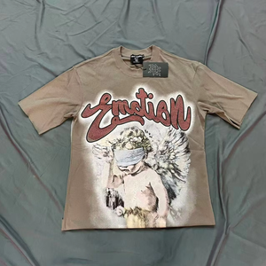 Camisetas de Emociones Encontradas para Hombre Ropa de Alta Calidad 100% Algodón Camisetas de Estilo Urbano con Estampado Gráfico Oversize para Hombre - Product Image 3