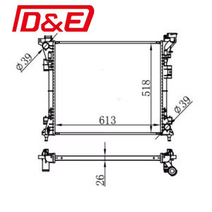 Radiador de refrigeración del motor 13064 para <span class=keywords><strong>2008</strong></span> 2009 <span class=keywords><strong>Dodge</strong></span> <span class=keywords><strong>Grand</strong></span> <span class=keywords><strong>Caravan</strong></span> 4.0L 08-20G.CAAVAN 08-16 TOWNCOUNTY 4.0L HEA - Product Image 2