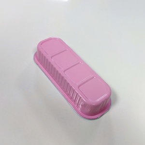 200Ml Hình Chữ Nhật Đầy Màu Sắc Mini Loaf Baking Pan 165*65*30Mm Có Thể Tái Chế Dùng Một Lần Nhôm Lá Bánh Container Với Nắp Nhựa - Product Image 5